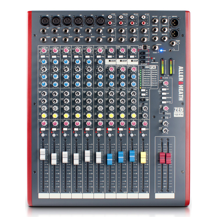 תמונת מוצר להשכרת מיקסר Allen & Heath ZED-12FX חייגו 051-599-8856