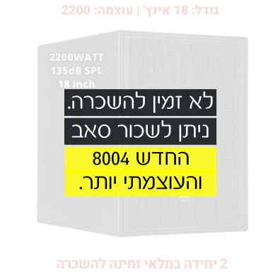 תמונת מוצר להשכרת סאב מוגבר RCF 8003-AS 4PRO